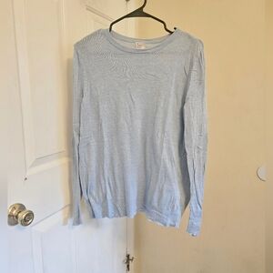 a new day Women's Light Blue Crew Neck Sweater